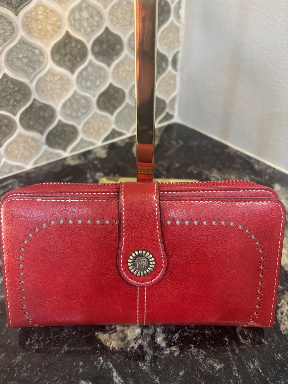 Women’s Faux Leather Red Wallet
